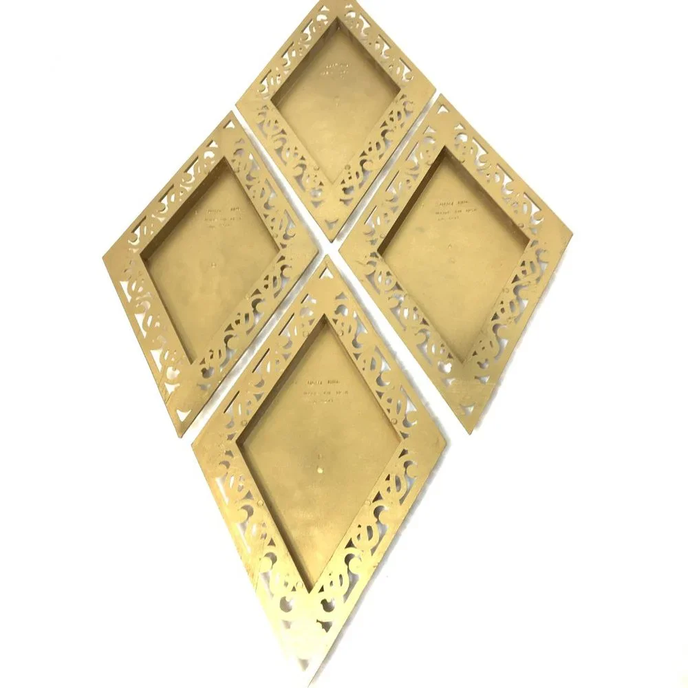 * DART MCM  Diamond Music and Key Wall Decor Plaques Vintage 14” x 8”